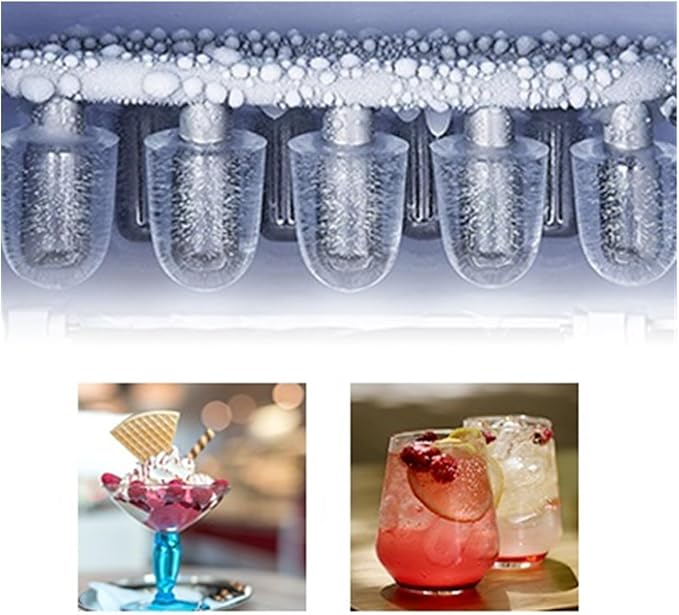 ice Crusher, Portable Electric Ice Maker Machine for Home Use for Outdoor Applications for Cold Drinks with Bottled Water Input,for Home, Restaurants & Cafes(Black)