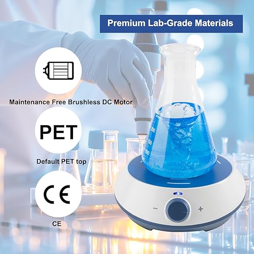 ONiLAB Magnetic Stirrer with 4 Stir Bars, 2000rpm Magnetic Mixer with Stirring Capacity 3000ml,3M Power Cord, (No Heating)