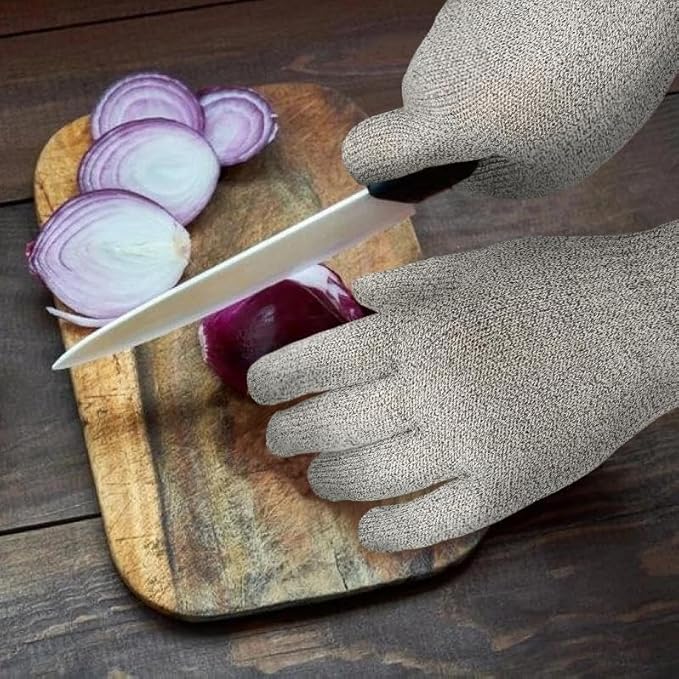 Schwer SlicePro ANSI A9 Cut Resistant Gloves, Food Grade Cutting Gloves for Kitchen Food Prep, Mandoline Gloves for Meat Cutting, Oyster Shucking, Fish Fillet Processing, PR1501-G, 10 Pairs, S
