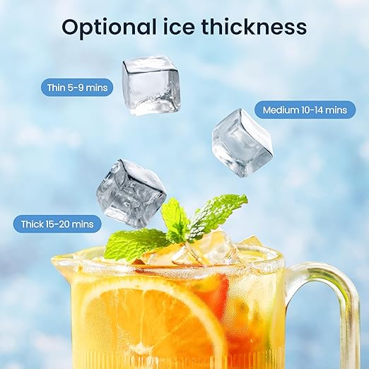 ZAFRO Countertop Ice Maker,30Lbs/24H,Automatic Cleaning Function and 24-Hour Timing Ice Machine with Ice Scoop&Ice Basket,for Home/Kitchen/Camping/Office,Black