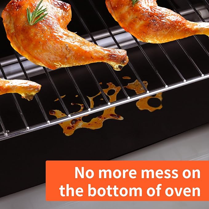 4PCS Oven Liners for CHEFMAN 10qt Air Fryer, Baking Mat Reusable Compatible with CHEFMAN Multifunctional Digital Air Fryer Accessories, Square Teflon Sheets