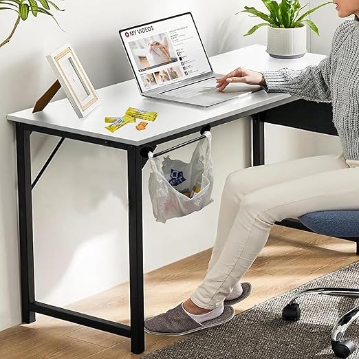 AUXPhome Under the Table Plastic Trash Bag Holder for Desk, Magnetic Grocery Bag Holder for RV,Camping, Picnics, Dorm Room Office etc - Very Suitable for Manual/Sewing use. - No Assembly, no Drilling