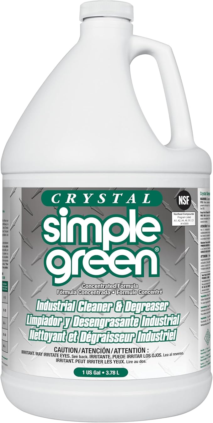 Simple Green 19128 Crystal Industrial Cleaner/Degreaser, 1 Gallon Bottle