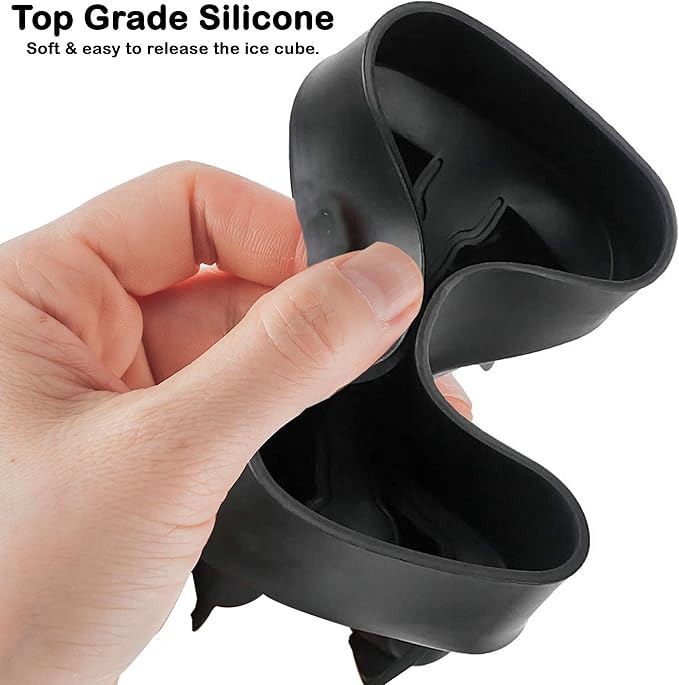 Bahoki Essentials Ice Molds - Silicone Ice Cube Tray With Lid - Easy Fill and Release Ice Maker - Great for Parties and Events