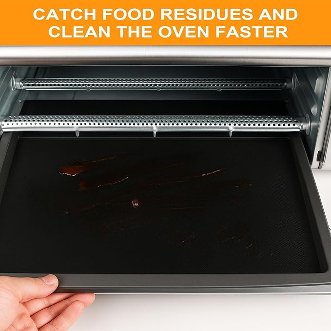 4-Pack Fiberglass Air Fryer Mats 11.81"x12.4" For Ninja SP101/SP201/SP301/DCT401/DCT402 Compatible Oven Liners for Bottom of OvenReusable & Heavy-Duty for Even Cooking