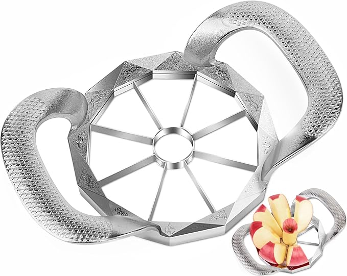 LIIGEMI Stainless Steel Apple Slicer,8 Blade Apple Corer and Cutter for Various fruits, Sharp and Sturdy, Anti-slip Handle，Gifts for Mom， Easy to Use.