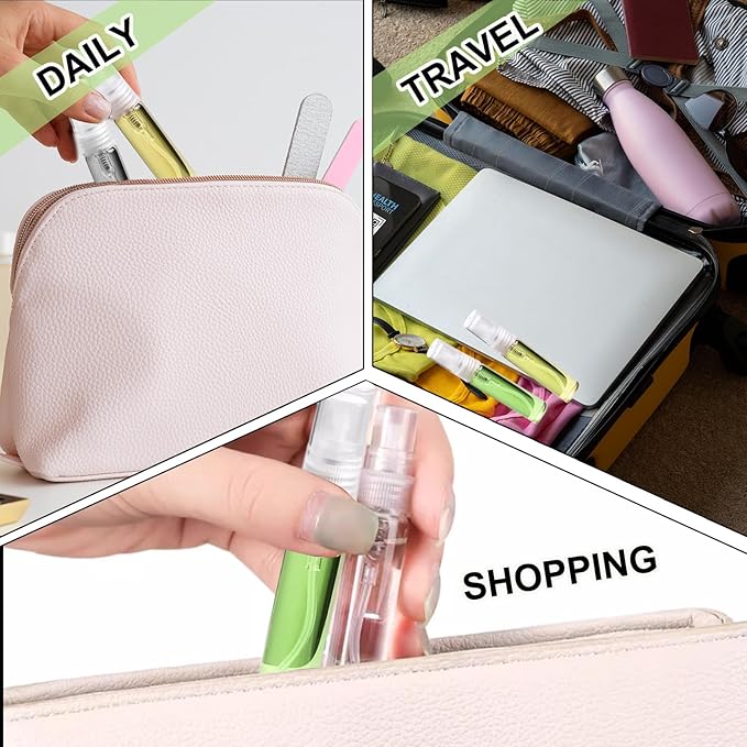 Refillable 5ml Mini Glass Spray Bottle, 10 Pcs Travel Size Perfume Atomizer for Refilling & Sampling, Empty Small Essential Oil Sprayer Containers, Leak Proof Mist Bottles for Travel