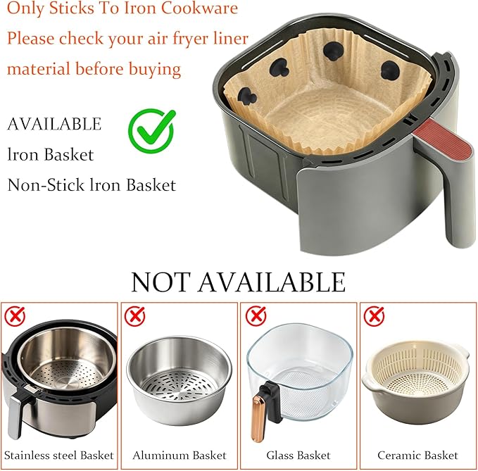 6PCS Air Fryer Liner Magnets,Air Fryer Magnets for Parchment Paper,Silicone Magnets for Air Fryer Liners,Air fryer Accessories for Safely Lock&Secure Disposable Air Fryer Liners&Prevent Paper Burning