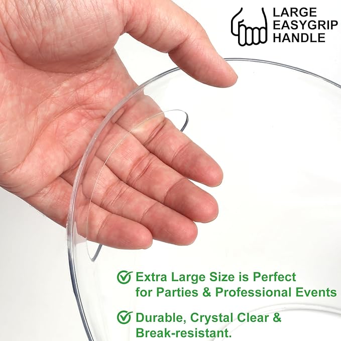 8L Extra Large Clear Acrylic Ice Bucket (2 Pack) – Heavy-Duty Clear Plastic Beverage Tub for Champagne, Wine, & Beer – Portable Drink Cooler for Large Parties, Weddings, and Bar Use