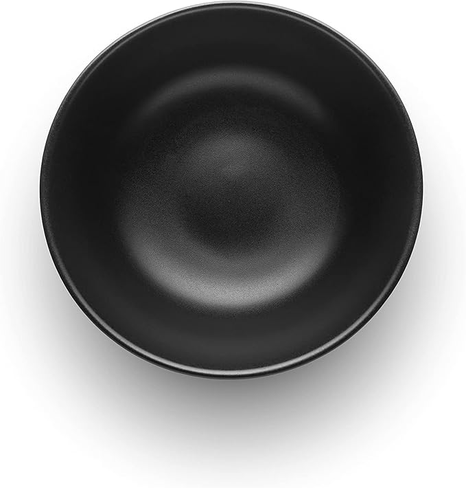 Eva Solo | Nordic Kitchen Bowl 0.5l Ø16cm | Dishwasher & Microwave Safe | Black Stoneware | Danish Design, Functionality & Quality | Set of 4 | Black