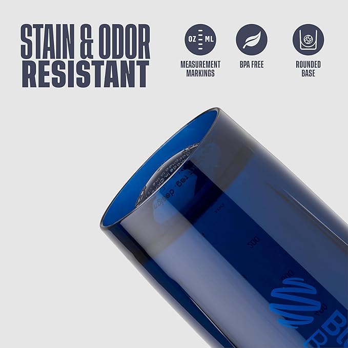 BlenderBottle Sport Tritan Shaker Bottle with Locking Lid, 24-Ounce, Blue