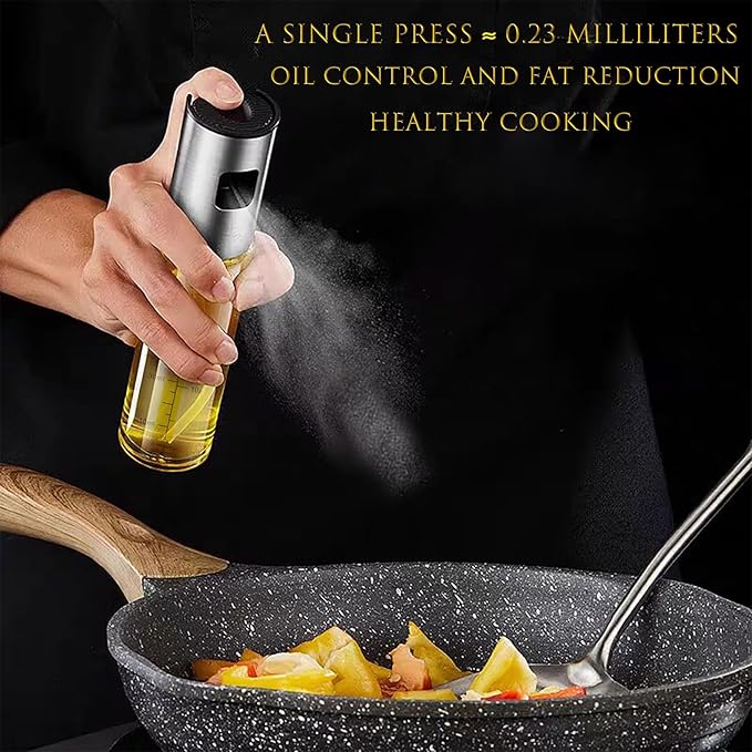 Oil Sprayer for Cooking,Olive Oil Spritzer,Olive Oil Spray Bottle for Salad, BBQ, Kitchen Baking, Roasting (100ml) (2)