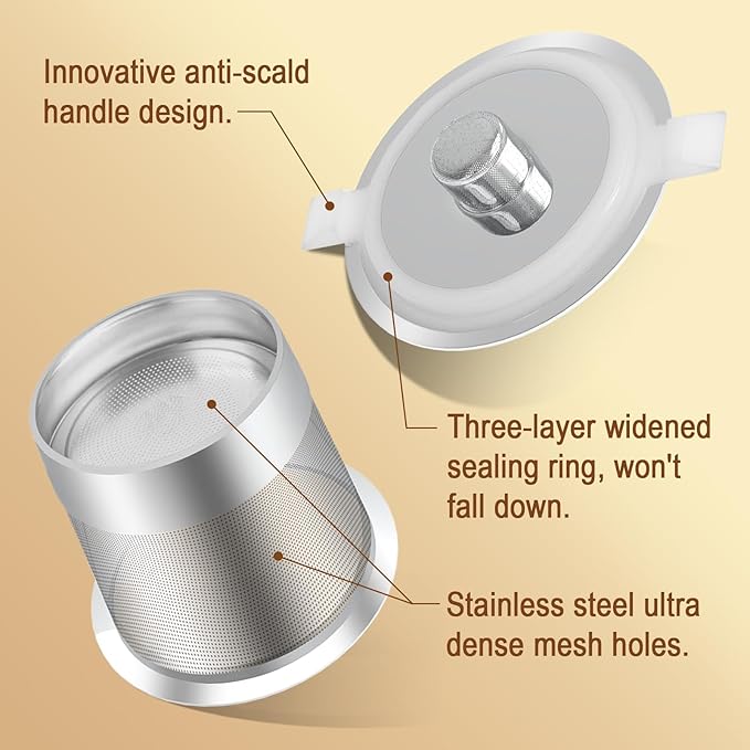 Haetyly 2 Pack Reusable K Cups Campatible with Keurig 1.0 Coffee Maker,Stainless Steel Reusable Coffee Pods with Heat Resistant Handles Innovative Design