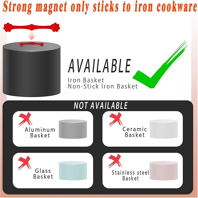 12Pcs Air Fryer Magnets For Parchment Paper,Air Fryer Liner Magnet Silicone Buckle For Holding Down Lock Liners Disposable Safely,Air fryer Accessories Locks Disposable Liners Silicone Magnetic Buckle