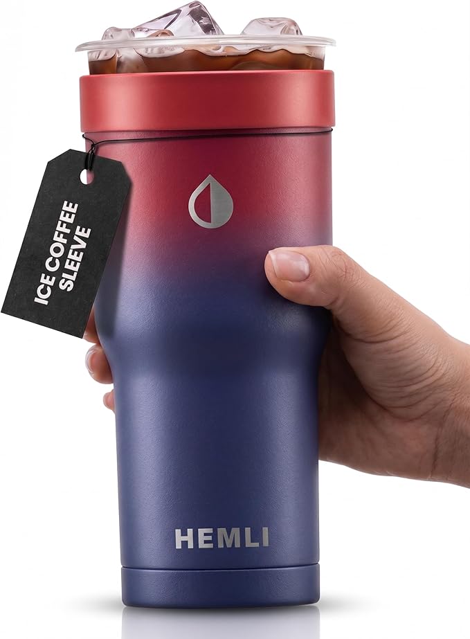 Universal Ice Coffee Sleeve Insulator - Insulated Iced Coffee Holder To Go, Insulated Cup Holder for Starbucks Dunkin Donuts McDonalds, Reusable Coffee Sleeve