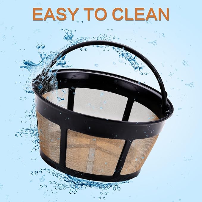 Reusable Coffee Filter, fits Mr. Coffee 12 Cup Coffee Maker Coffee Filters 10-12 Cup Basket (2 PCS)