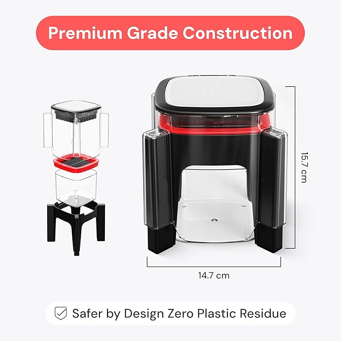 Fullstar Apple Slicer & Corer with Built-In Container – 2-Blade Fruit Cutter, 8 Slices, Includes Strawberry & Soft Fruit Attachments, Heavy-Duty Stainless Steel, Mess-Free Meal Prep
