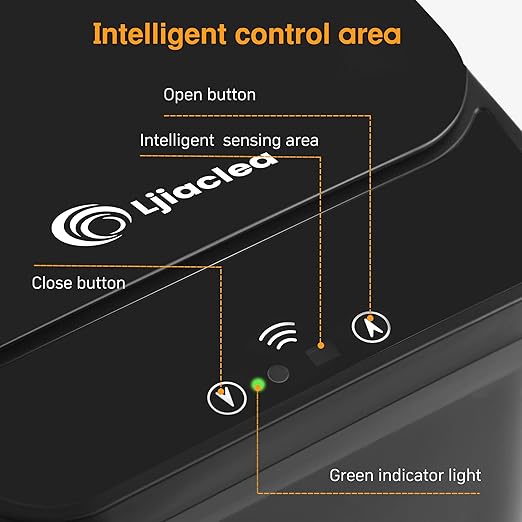2 Pack Touchless Bathroom Trash Can for Kitchen Hanging Trash Can 2.6 Gallon Automatic Motion Sensor Rubbish Can Narrow Small Garbage Bin for Kitchen, Toilet, Bedroom, RV(Black,Battery)