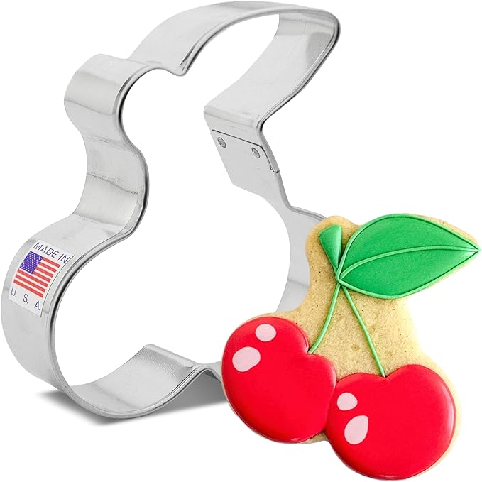 Ann Clark Cherries Cookie Cutter, 3-5/8" Made in USA