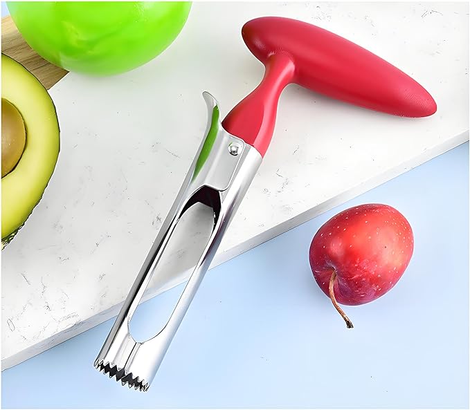 onion slicer Fruit and Vegetable Corer Pepper Seed Apple Remover Bell Pepper Tomato Corer Tool Stainless Steel Kitchen Gadget (Pepper Apple Corer Slicing)