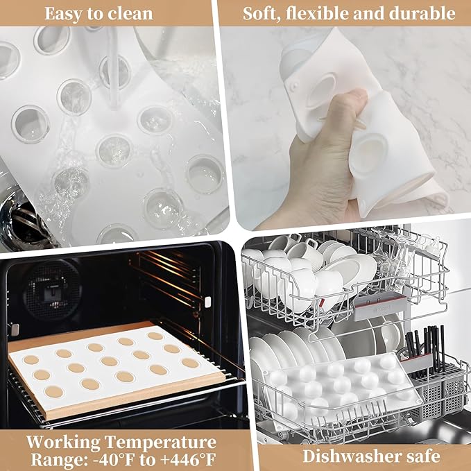Sphere Chocolate Molds, 15 Cavity 3D Ball Molds Silicone, Small Semi Sphere Candy Mold Silicone for Chocolate Truffles, Ice Cubes, Jelly, Jello, Cake Decorations, Fat Bombs