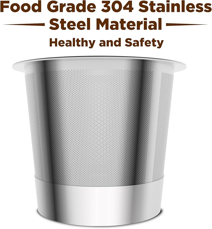 Haetyly Reusable K Cups, Stianless Steel Coffee Pods with 20 Count paper Filters Compatible with Keurig 2.0 and 1.0 Coffee Makers