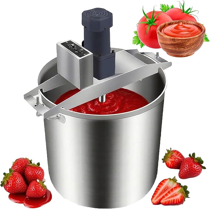 Automatic Food Mixer Pot Stirrer Mixer, 15l/25l/40l/60l/80l Stainless Steel Stand Mixer Kitchen Food Mixer With Double Stirring Paddle, Hot Pot Seasoning Bottom Soup Sauce Stirrer,Food blender