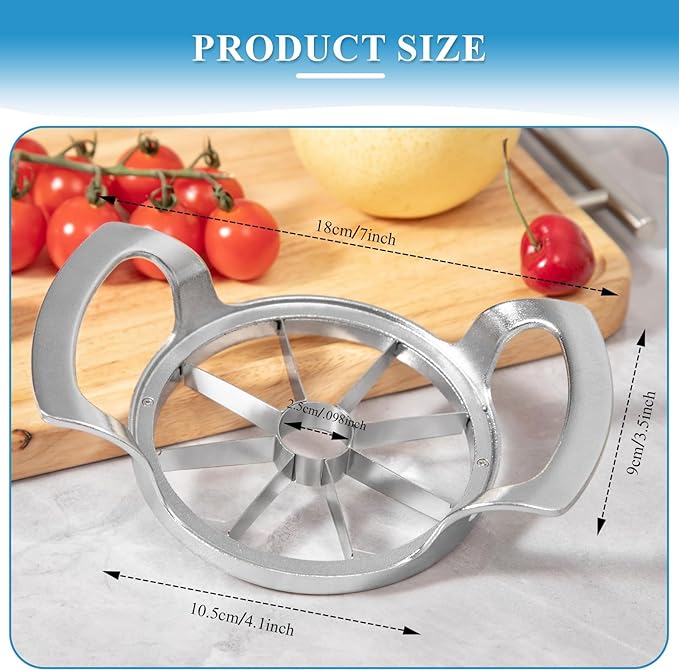 Premium Apple Slicer with Frosted Handle,8-Blades Sharp Stainless Steel Fruit Cutter- Zinc Alloy Case - Effortlessly Slice and Core Apples - Kitchen Essential