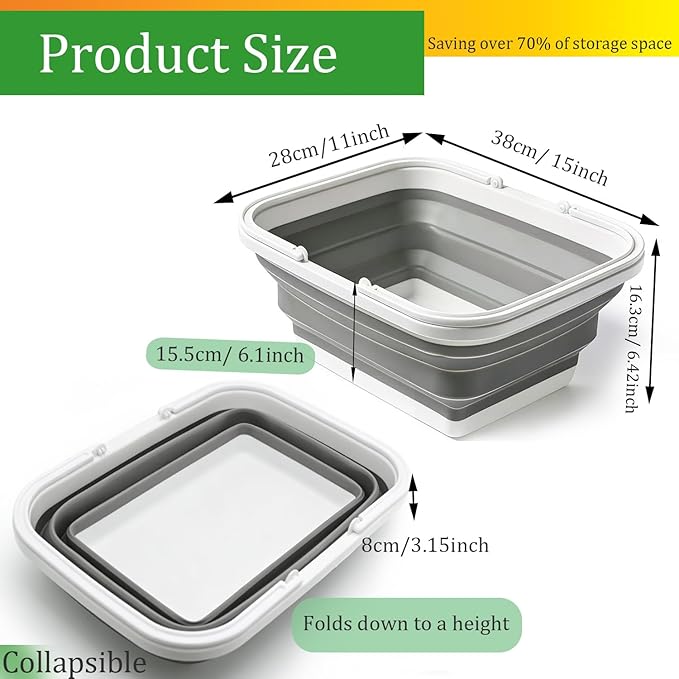 GIEHOUGRIO Ice Buckets for Parties Large and Collapsible Plastic Beverage Cooler Tub for Champagne Beer Sparkling Wine Cocktails, Versatile and portable