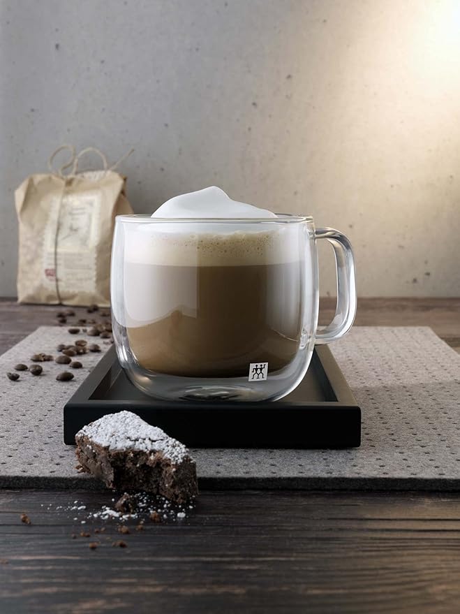 ZWILLING Sorrento Plus 2-pc Double-Wall Glass Cappuccino Mug Set