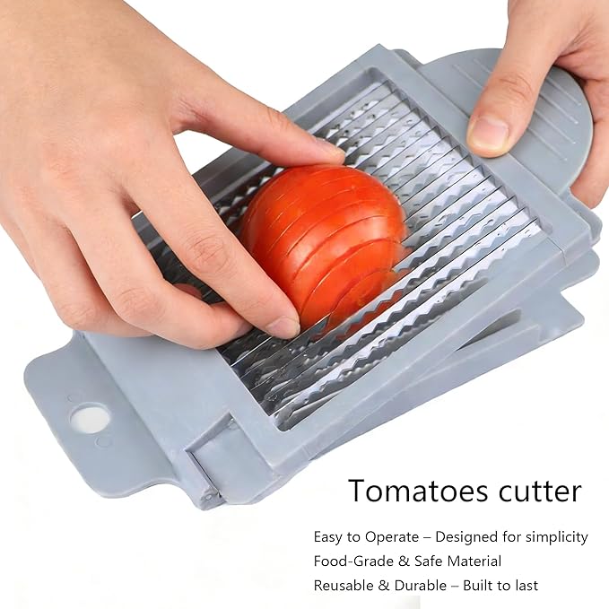 Tomato Slicer, Tomato Cutter Vegetable Slicer, Stainless Steel Blades for Home Use for Smooth Cutting, Precise Cuts for Tomatoes