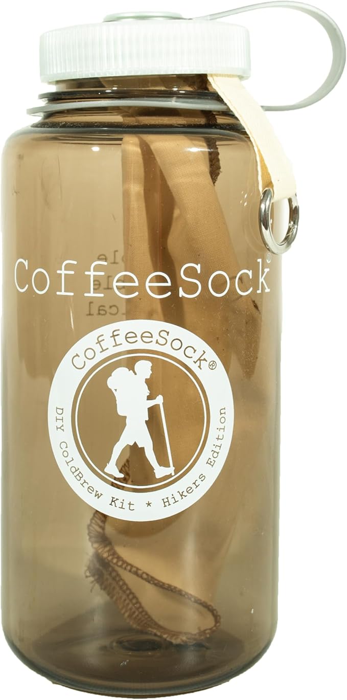 CoffeeSock The Original Reusable ColdBrew Filter – GOTS Certified Organic Cotton Mason Jar Cold Brew Maker for 32 oz Quart – Eco-Friendly Zero-Waste Filter Bag – Durable Reusable Cold Brew Brewing