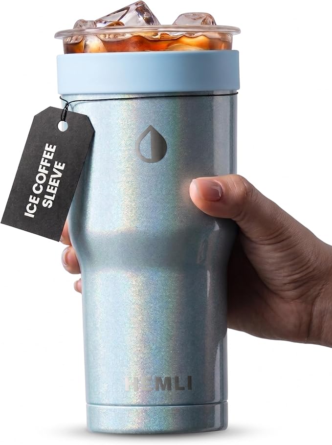Universal Ice Coffee Sleeve Insulator - Insulated Iced Coffee Holder To Go, Insulated Cup Holder for Starbucks Dunkin Donuts McDonalds, Reusable Coffee Sleeve
