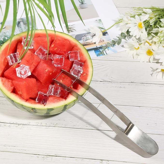 LUTER Watermelon Cutter, Stainless Steel Watermelon Cutting Tool, Practical Fruit Cutting Tool, Fruit Cutting Tool for Party, Camping, Fruit Shapes