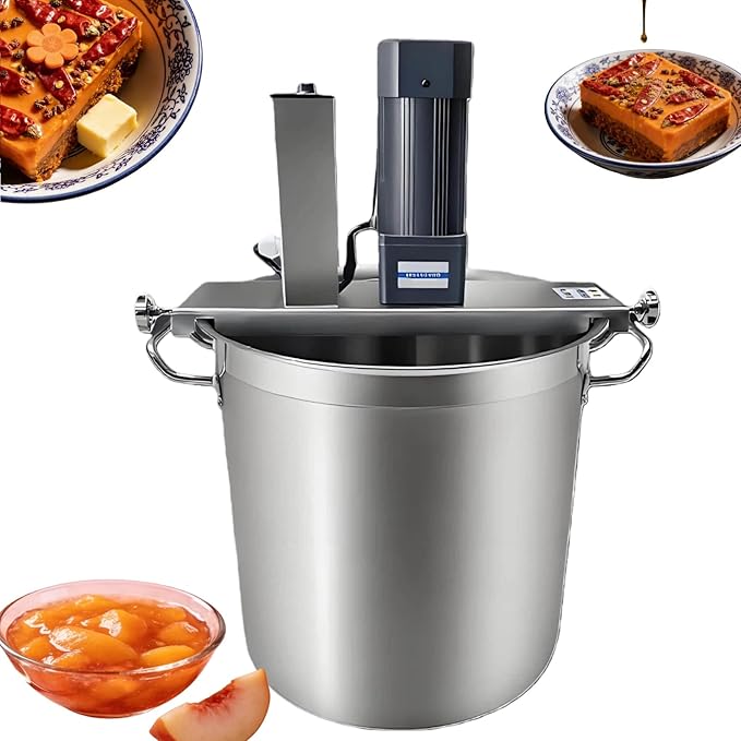 Commercial Automatic Food Mixer,Automatic Stirrer For Cooking,Automatic Pot Stirrer,Stainless Steel Electric Mixer,4-Blade Stirring Scraper, Adjustable Speed Control(40L)