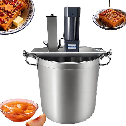 Commercial Automatic Food Mixer,Automatic Stirrer For Cooking,Automatic Pot Stirrer,Stainless Steel Electric Mixer,4-Blade Stirring Scraper, Adjustable Speed Control(40L)