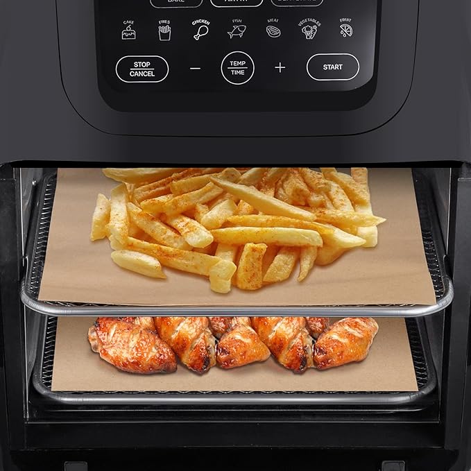 Air Fryer Liners Disposable Compatible with CHEFMAN 10 Qt Multifunctional Digital Air Fryer Accessories, Unbleached Parchment Paper, 120 PCS Square Non-Stick Baking Paper