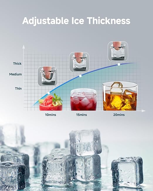 EUHOMY Commercial Ice Maker Machine,80lbs/24H,36 Ice Cubes in 8-12 Mins,Under Counter Ice Maker with Water Filter,12lbs Storage Capacity,Freestanding Ice Machine for Home/Bar/Cafe/Restaurant