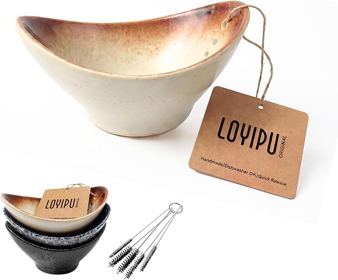 Herb Stripper Bowl, Handmade Ceramic Leaf Remover Tool for Basil, Parsley & Cilantro, Multi-Sized Holes Stem Separator, Textured Glaze Kitchen Gadget