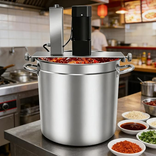 Stainless Steel Electric Stirrer for Cooking, Automatic Pot Stirrer Mixer, High Efficiency, Suitable for Household Kitchen & Commercial Food Processing (Jam, Sauce, Chili) 60L