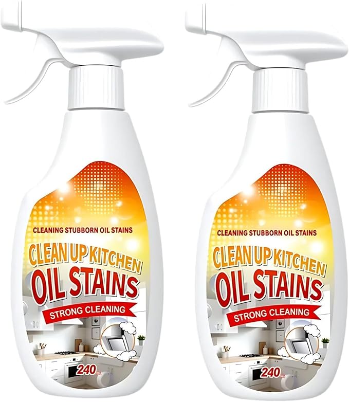 Heavy Oil Cleaner Stain, Clean Up Kitchen Oil Stains, 2025 New Heavy-Duty Kitchen Degreaser Foam Cleaner, Clean Kitchens Oils Stains Spray, Multi functiona Foam Cleaner Spray (2 pcs)