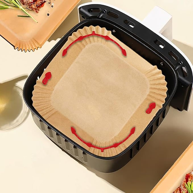 Air Fryer Magnets Silicone Buckle for Parchment Paper Liners, High-Temp Resistant Air Fryer Accessories, Safely Lock Paper from Heating Element, Prevent Burning Extra Long Non-segmented (Fish)