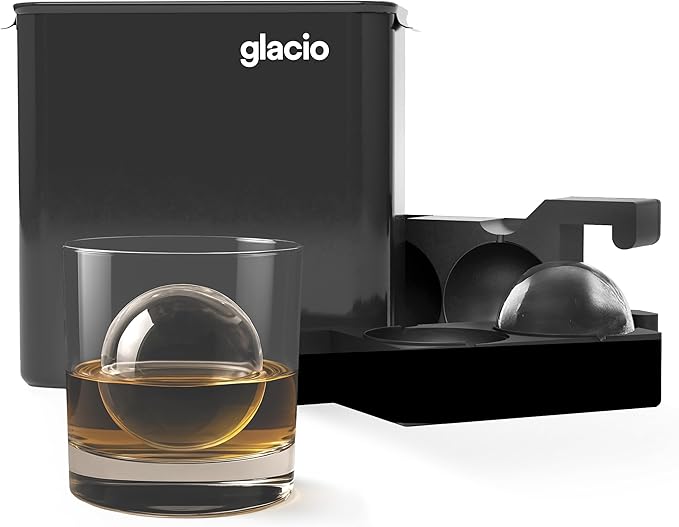 Clear Ice Maker Set – Crystal Clear Ice Ball & Cube Molds for Whiskey and Cocktails | Dilution-Free Directional Freezing Design | Easy Removal