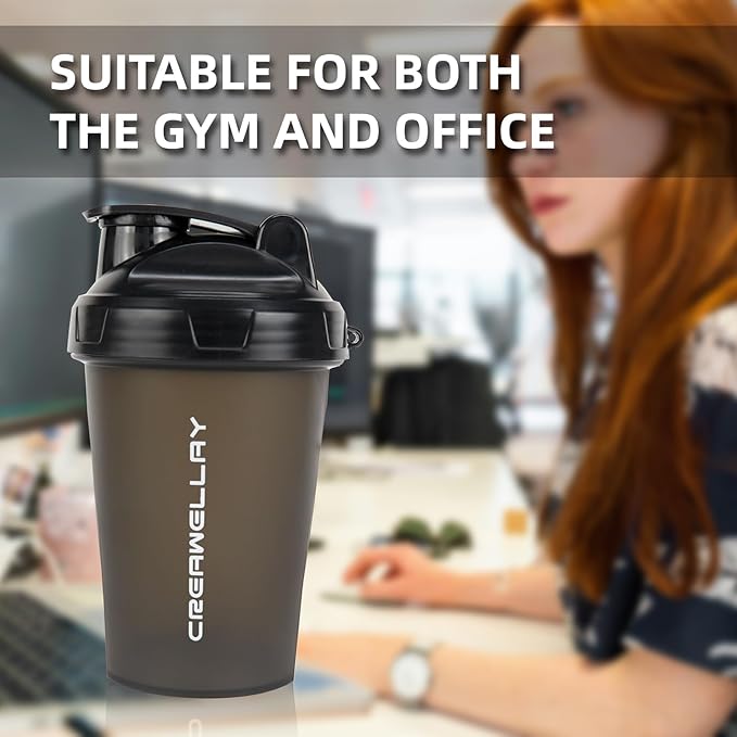 3 Pack Shaker Bottles for Protein Mixes, 17 oz Small Protein Shaker Bottle with Handle, Gym Shaker Cups with Blending Ball for Pre Workout, BPA-Free & Dishwasher Safe, Black, Blue, White