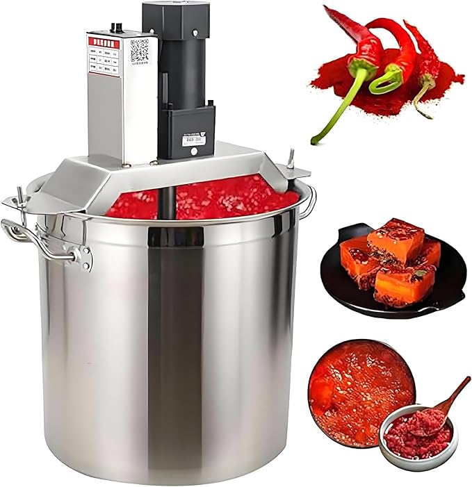 30L/40L/50L/60L Automatic Pot Stirrer Mixer, Automatic Food Mixer Pot Stirrer Mixer, with Double-Layer Stirring Scraper, Stirring Speed Adjustable, for Making Jam/Sauce. 60L