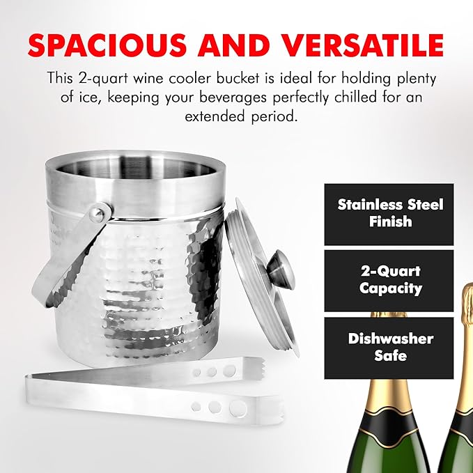 Chef Craft Double Walled Stainless Steel Ice Bucket