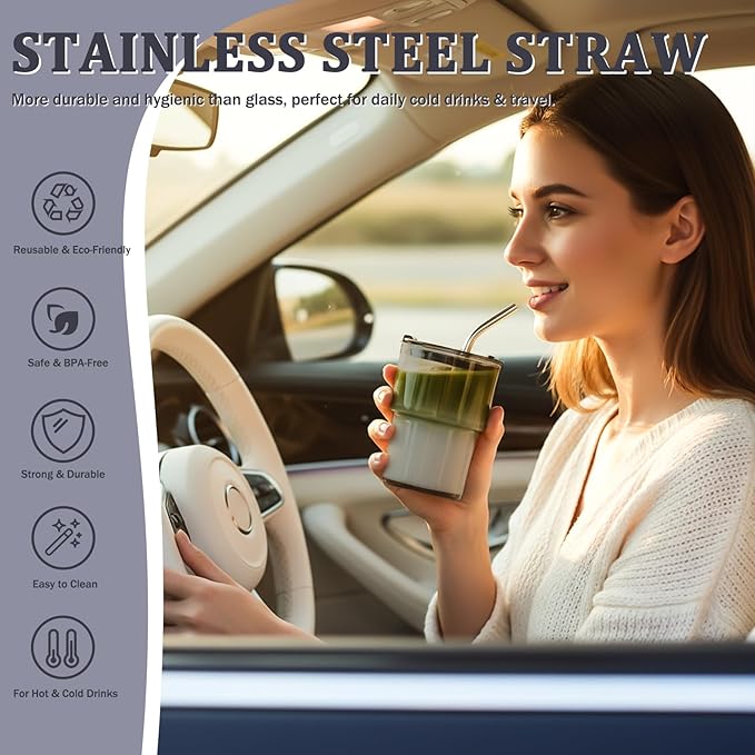 6 Packs Glass Tumbler with Lid and Straw Ice Coffee Cup Groomsmen Proposal Gifts for Wedding Day Sets of 4 6 8 10 3 5 Grooms Men Thank You Bachelor Party Accessories Essentials Favors Bulk