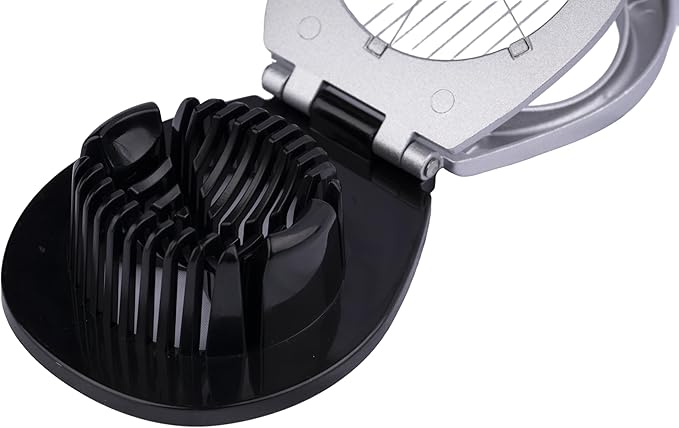 Egg Slicer for Hard Boiled Eggs Heavy Duty, Egg Cutter with Stainless Steel Wire in 2 Ways for Strawberry Soft Fruit Food Silver