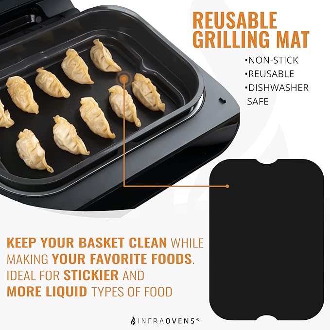 Air Fryer Liner Accessories for Ninja Foodi XL Smart FG551 6-in-1 Indoor Grill, Reusable Heat Resistant Mat for Air Fryer, Ninja Foodi Accessories, Easy Clean Replacement for Parchment Paper