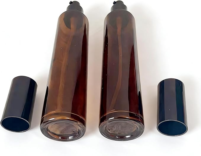2PCS 4oz /120ml Upscale Amber Glass Spray Bottles Refillable Fine Mist Spray Bottles Cosmetic Containers for Make Up Water Essential Oil Aromatherapy Makeup Travel
